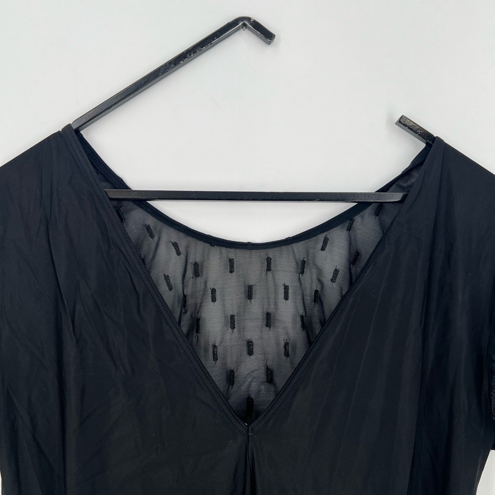 Wolford Aphrodite Mesh Embroidered Polka Dot Bodysuit In Black - Picture 7 of 9